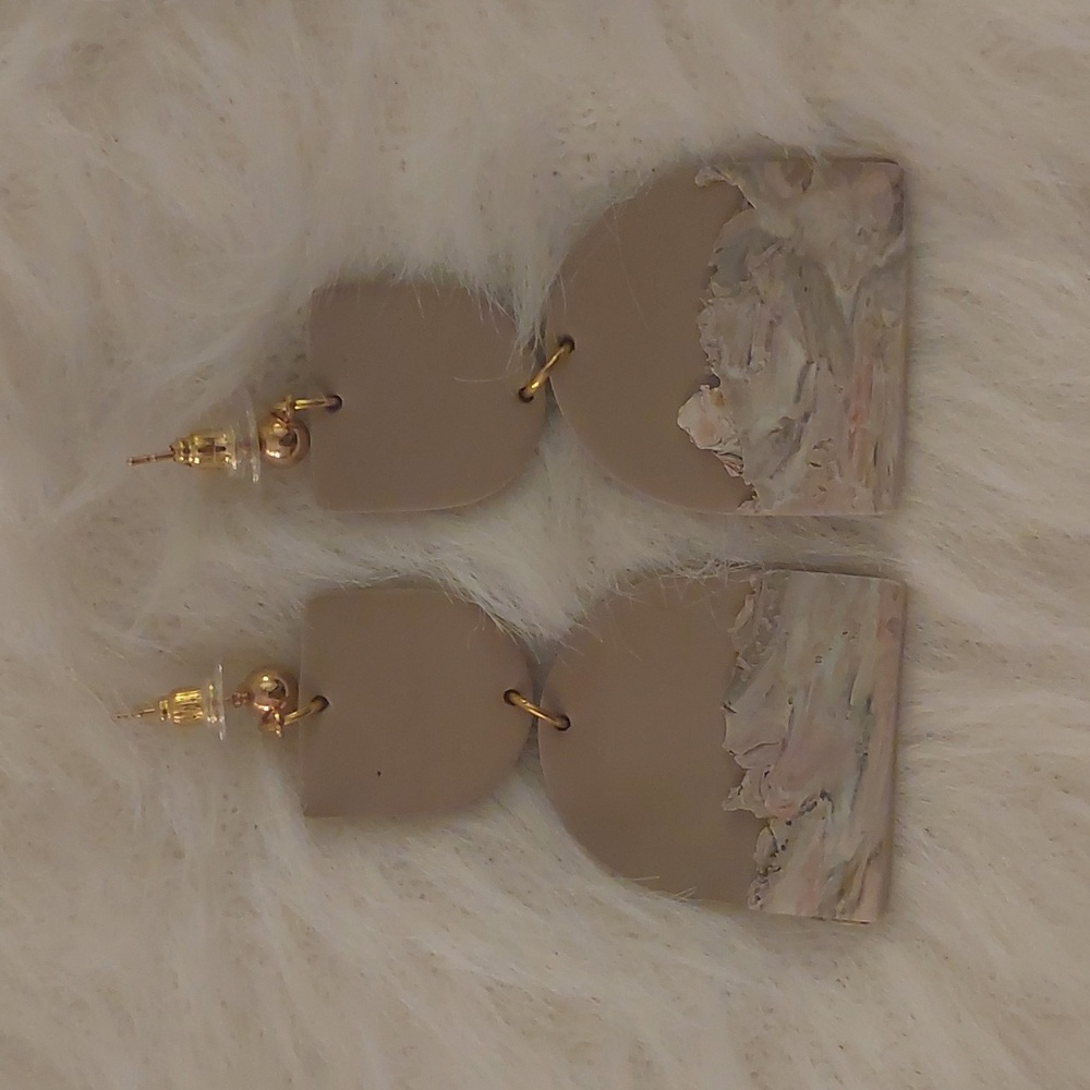 Grey Clay Earrings